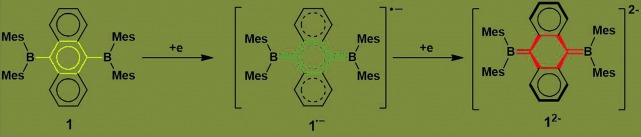 Stepwise Reduction of 9,10-Bis(dimesitylboryl)anthracene