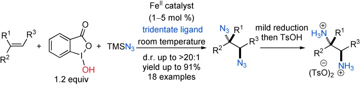 Iron-Catalyzed Direct Diazidation for a Broad Range of Olefins