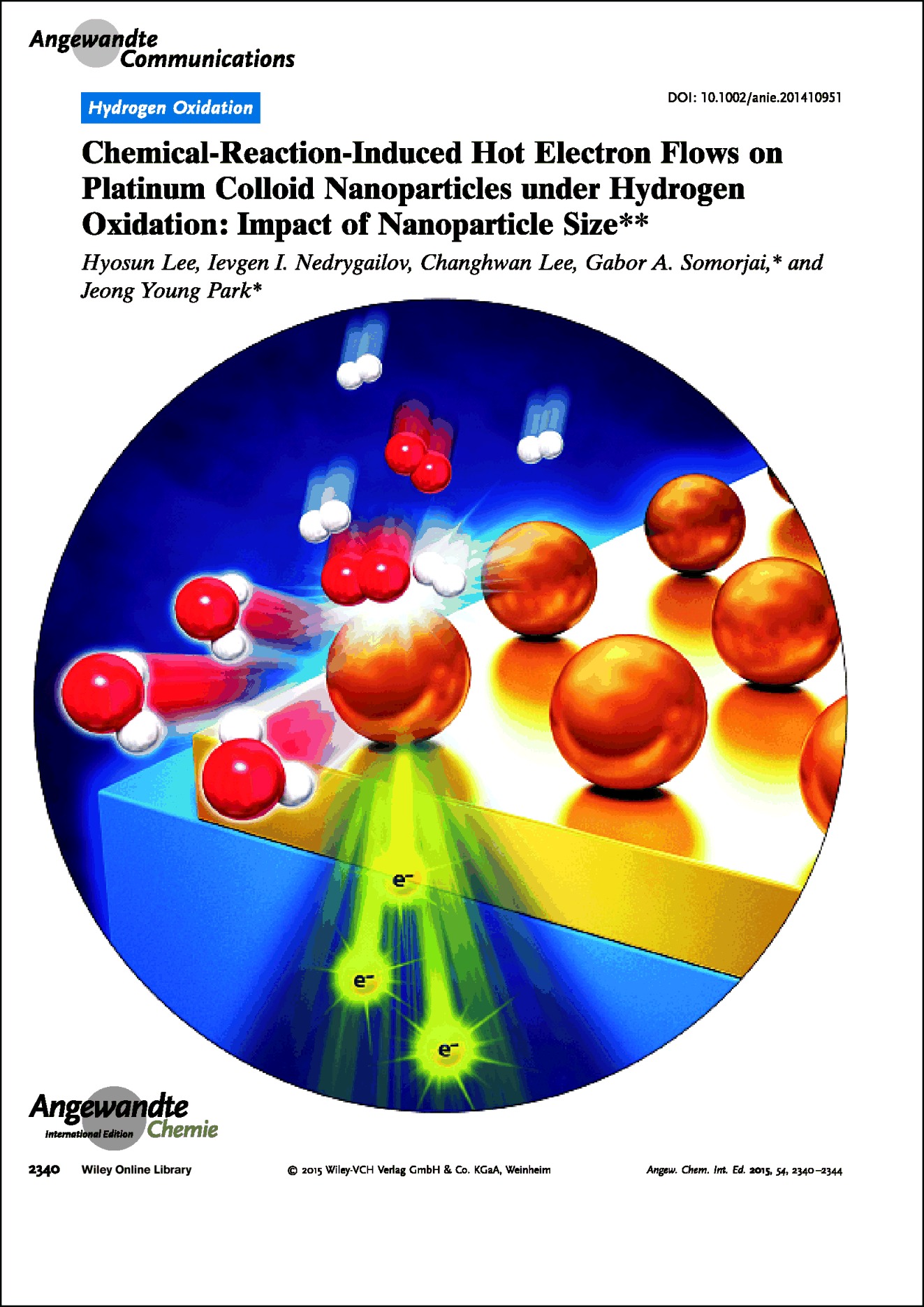Frontispiece: Chemical-Reaction-Induced Hot Electron Flows on Platinum Colloid Nanoparticles under Hydrogen Oxidation: Impact of Nanoparticle Size