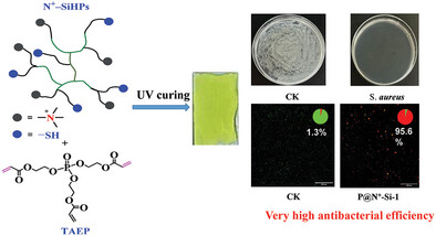High Hydrophilic and Antibacterial Efficient UV−Curable Silicone−Containing Choline Chloride Quaternary Ammonium Salts Functionalized Materials