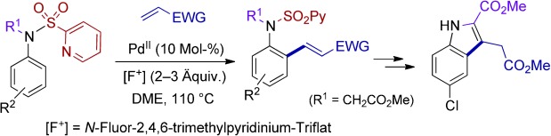 PdII-Catalyzed C<span class='icomoon'></span>H Olefination of N-(2-Pyridyl)sulfonyl Anilines and Arylalkylamines
