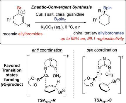 Guanidine–Copper Complex Catalyzed Allylic Borylation for the Enantioconvergent Synthesis of Tertiary Cyclic Allylboronates