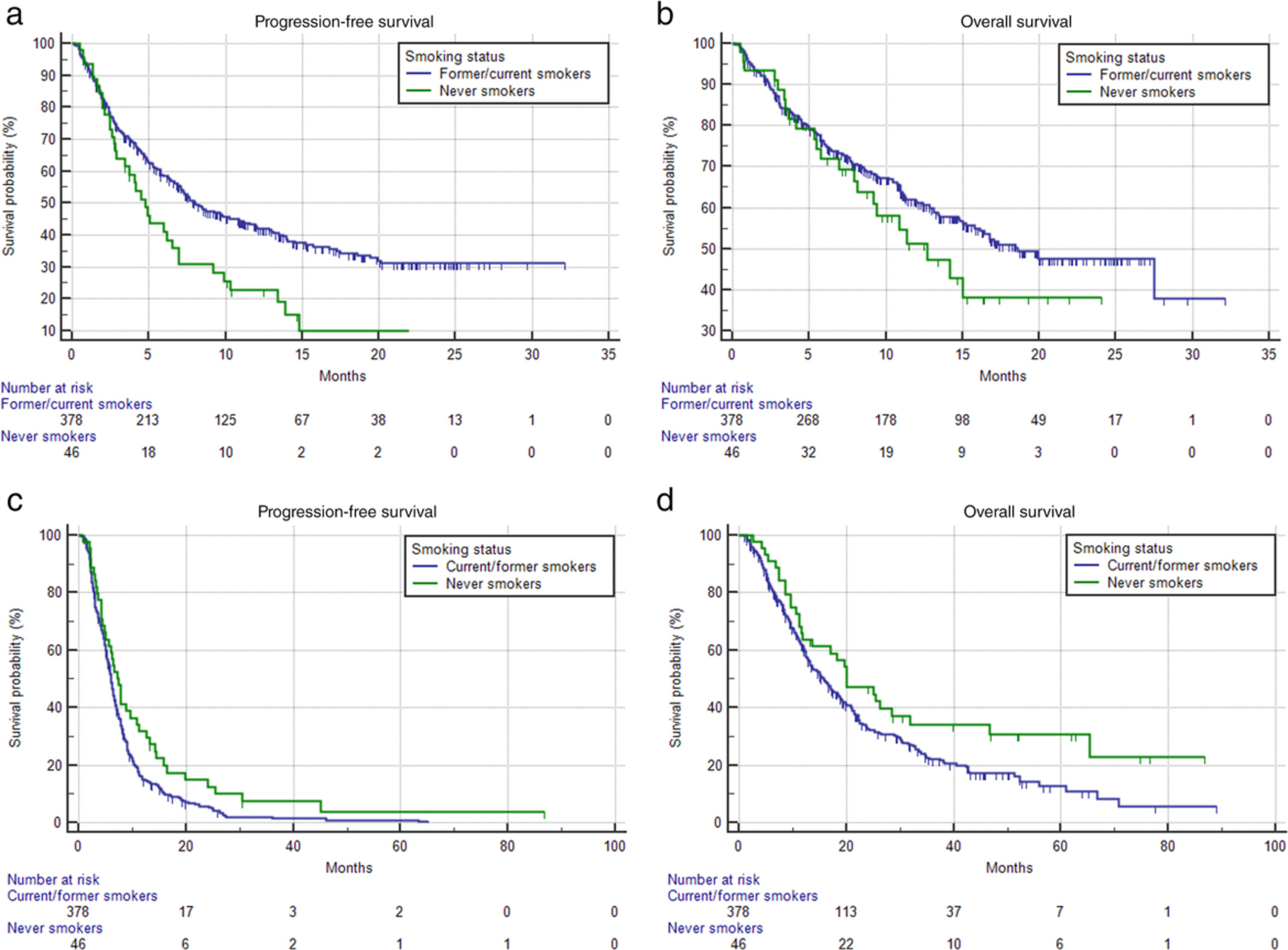 Smoking status during first-line immunotherapy and chemotherapy in NSCLC patients: A case–control matched analysis from a large multicenter study