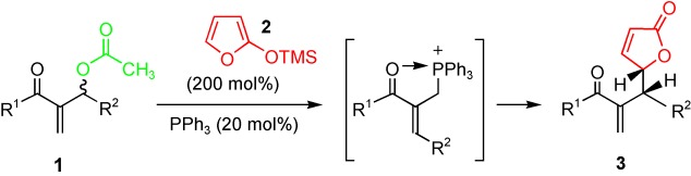 Regio- and Stereoselective Construction of γ-Butenolides through Phosphine-Catalyzed Substitution of Morita–Baylis–Hillman Acetates: An Organocatalytic Allylic Alkylation