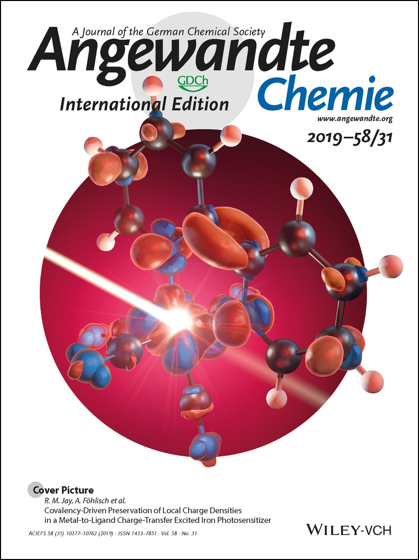 Cover Picture: Covalency-Driven Preservation of Local Charge Densities in a Metal-to-Ligand Charge-Transfer Excited Iron Photosensitizer (Angew. Chem. Int. Ed. 31/2019) Volume 58 Issue 31, 2019
