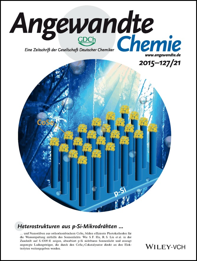 Innenrücktitelbild: Heterostructure of Si and CoSe2: A Promising Photocathode Based on a Non-noble Metal Catalyst for Photoelectrochemical Hydrogen Evolution (Angew. Chem. 21/2015)