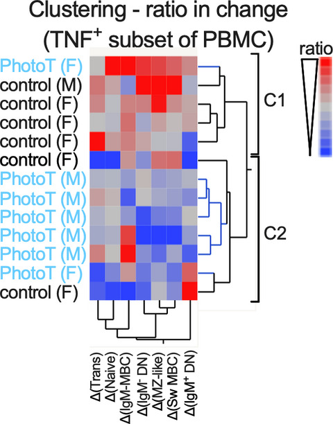 Narrowband UVB phototherapy reduces TNF production by B-cell subsets stimulated via TLR7 from individuals with early multiple sclerosis