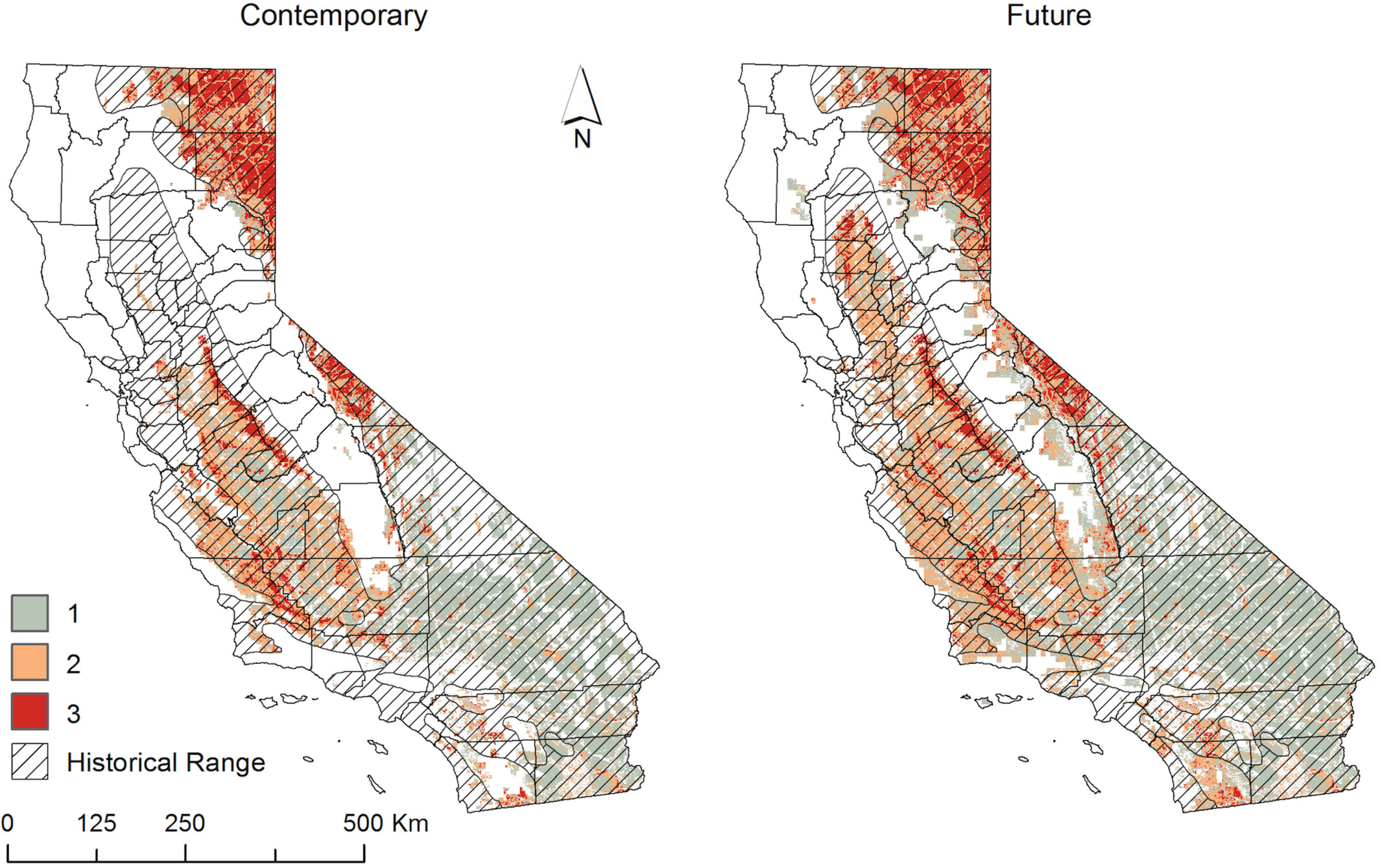 Climatically robust multiscale species distribution models to support pronghorn recovery in California