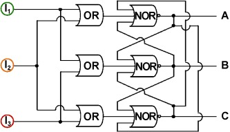 Electrically Addressable Multistate Volatile Memory with Flip-Flop and Flip-Flap-Flop Logic Circuits on a Solid Support