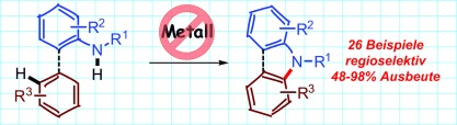 Organokatalytische, oxidative, intramolekulare C-H-Bindungsaminierung und metallfreie Kreuzaminierung nichtaktivierter Arene bei Raumtemperatur