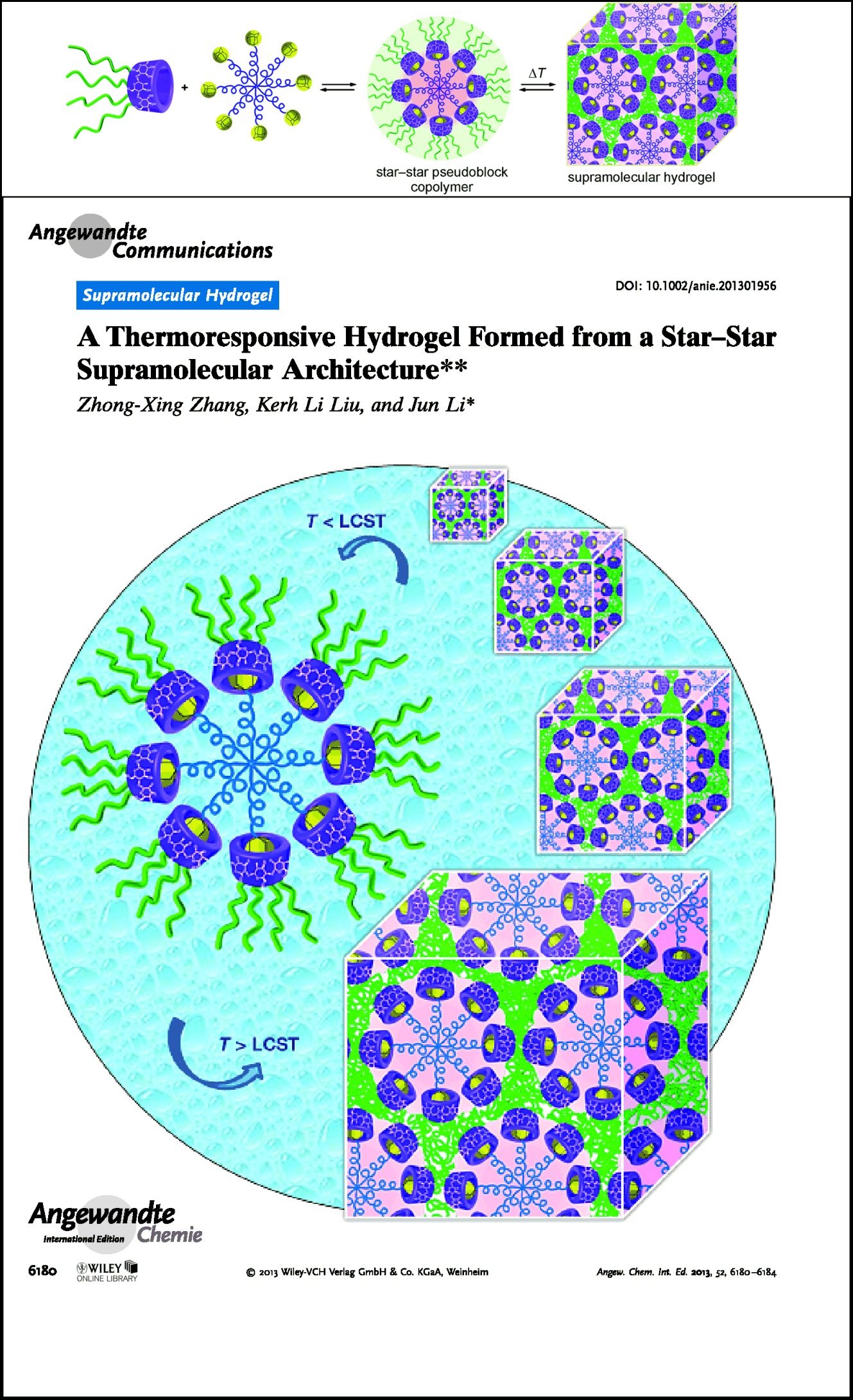 A Thermoresponsive Hydrogel Formed from a Star–Star Supramolecular Architecture