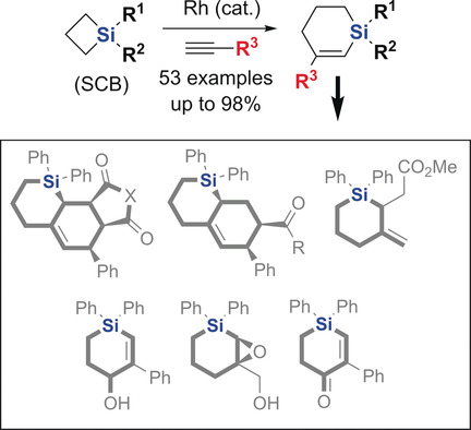 Rhodium-Catalyzed Reaction of Silacyclobutanes with Unactivated Alkynes to Afford Silacyclohexenes