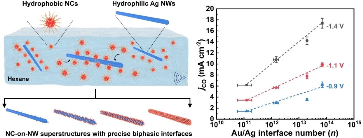 Quantifying Interface-Performance Relationships in Electrochemical CO2 Reduction through Mixed-Dimensional Assembly of Nanocrystal-on-Nanowire Superstructures