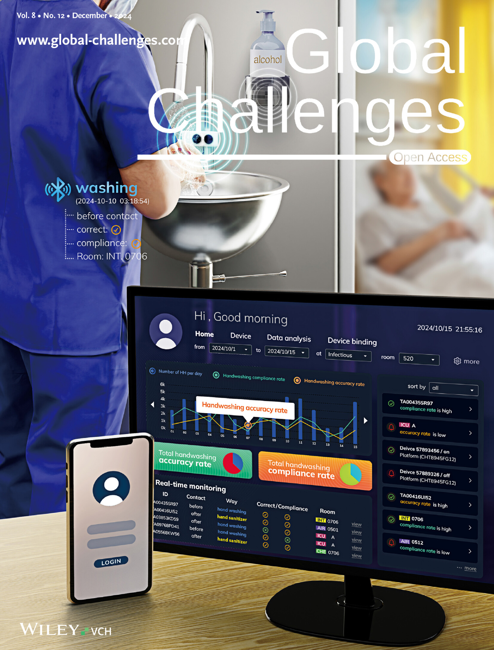 IoT-Based Hand Hygiene Compliance Monitoring System and Validation of Its Effectiveness in Hospital Environments (Global Challenges 12/2024) Volume 8 Issue 12, 2024