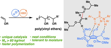 Hydrogen Bond Donor Catalyzed Cationic Polymerization of Vinyl Ethers