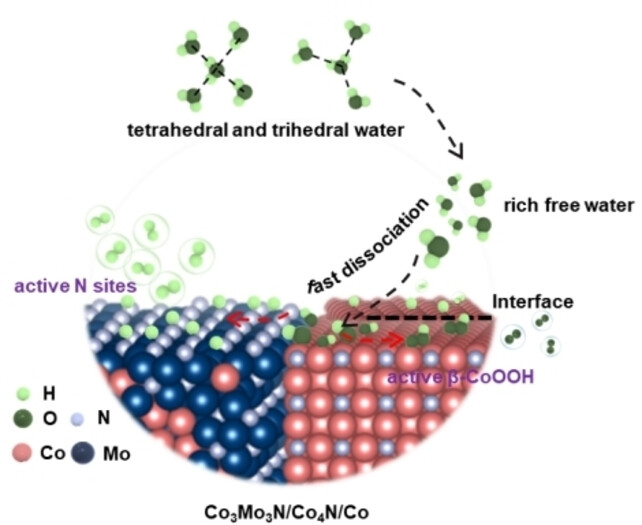 Cobalt-based Co3Mo3N/Co4N/Co Metallic Heterostructure as a Highly Active Electrocatalyst for Alkaline Overall Water Splitting