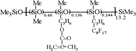 Synthesis of photocrosslinkable fluorinated polydimethylsiloxanes: Direct introduction of acrylic pendant groups via hydrosilylation