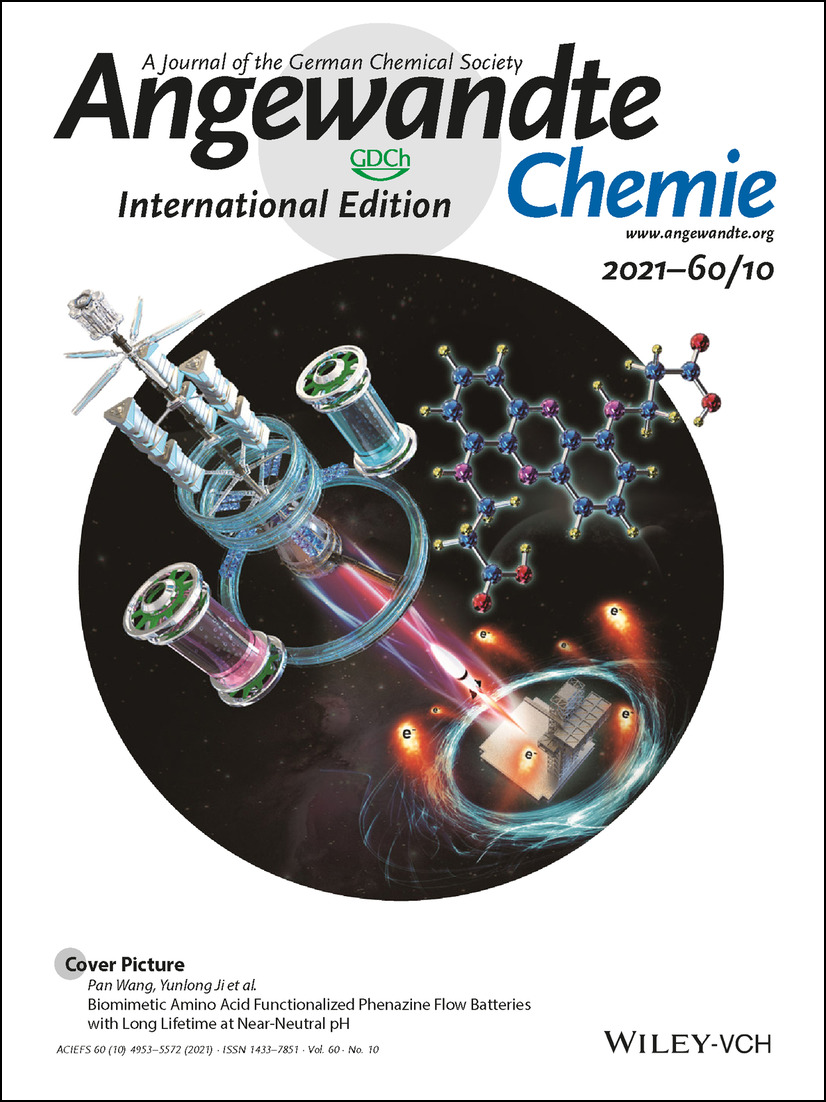 Cover Picture: Biomimetic Amino Acid Functionalized Phenazine Flow Batteries with Long Lifetime at Near-Neutral pH (Angew. Chem. Int. Ed. 10/2021) Volume 60 Issue 10, 2021