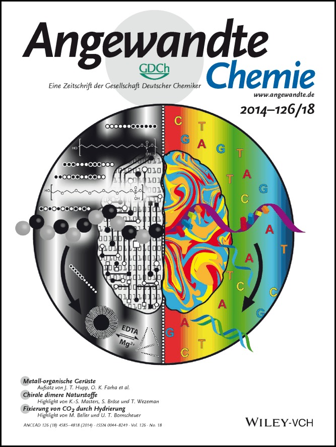 Titelbild: An Efficient and Modular Route to Sequence-Defined Polymers Appended to DNA (Angew. Chem. 18/2014)