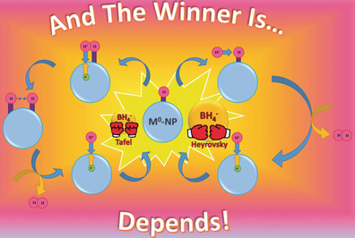 The Chemical Properties of Hydrogen Atoms Adsorbed on M0-Nanoparticles Suspended in Aqueous Solutions: The Case of Ag0-NPs and Au0-NPs Reduced by BD4−
