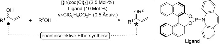 Enantioselektive Allylethersynthese: selektive Kupplung von zwei Alkoholen