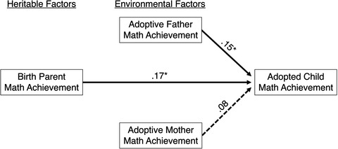 The intergenerational transmission of mathematics achievement in middle childhood: A prospective adoption design