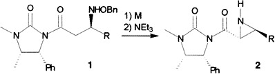 Asymmetric Synthesis of Alkyl Aziridine-2-Carboxylates from Chiral 3′-Benzyloxy-aminoimides