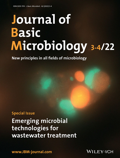 Cover: Journal of Basic Microbiology. 3-4/2022 Volume 62 Issue 3-4, 2022