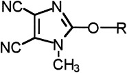 Pendent polymers of 1-methyl-2-oxo-4,5-dicyanoimidazole and their electrochemical properties