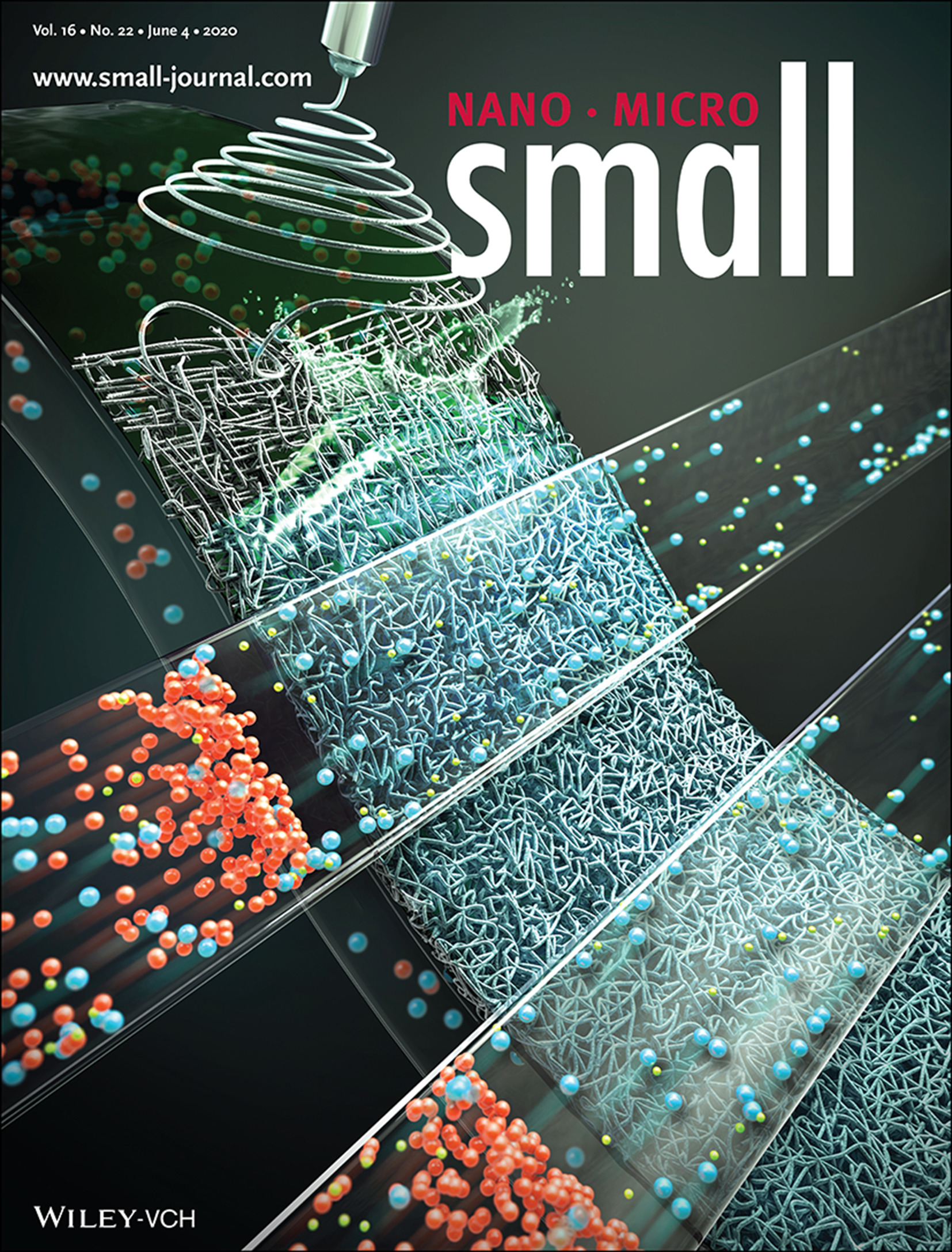 Ion-Selective Transport: Direct Fabrication of Freestanding and Patterned Nanoporous Junctions in a 3D Micro-Nanofluidic Device for Ion-Selective Transport (Small 22/2020) Volume 16 Issue 22, 2020