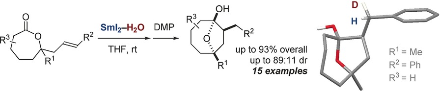 Selective Synthesis of Cyclooctanoids by Radical Cyclization of Seven-Membered Lactones: Neutron Diffraction Study of the Stereoselective Deuteration of a Chiral Organosamarium Intermediate
