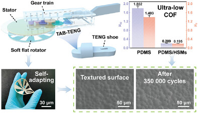 Highly Durable Bidirectional Rotary Triboelectric Nanogenerator with a Self-Lubricating Texture and Self-Adapting Contact Synergy for Wearable Applications