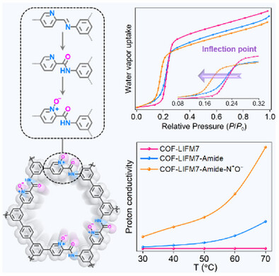 Stepwise Post-Modification of Pyridine-Imine COFs for Enhanced Hydrolytic Stability and Proton Conductivity