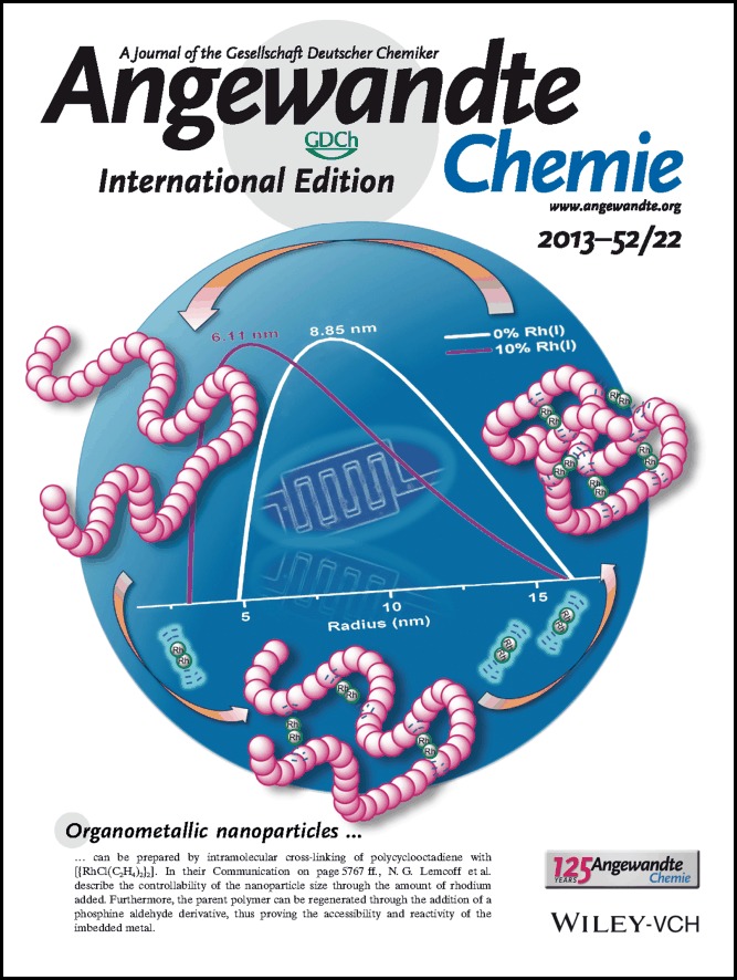 Inside Cover: Polycyclooctadiene Complexes of Rhodium(I): Direct Access to Organometallic Nanoparticles (Angew. Chem. Int. Ed. 22/2013)