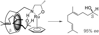 Enantioselective Reduction of Aromatic and Aliphatic Ketones Catalyzed by Ruthenium Complexes Attached to β-Cyclodextrin