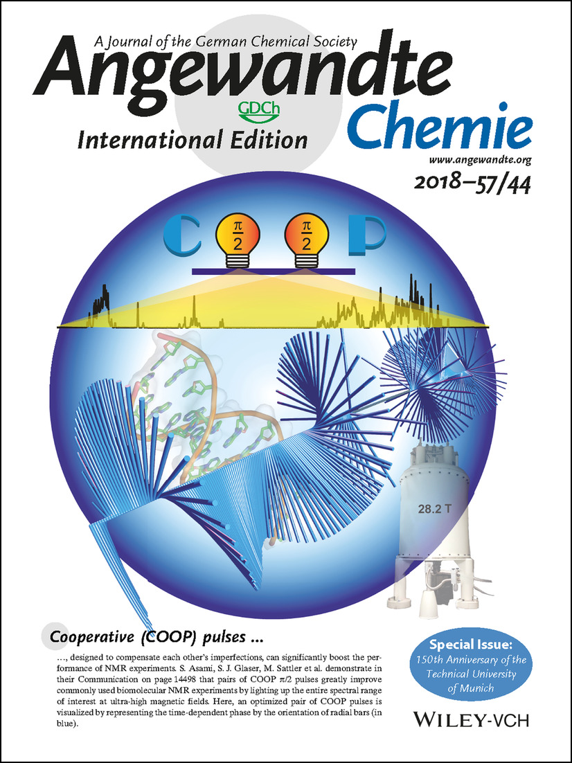 Back Cover: Ultrashort Broadband Cooperative Pulses for Multidimensional Biomolecular NMR Experiments (Angew. Chem. Int. Ed. 44/2018) Volume 57 Issue 44, 2018