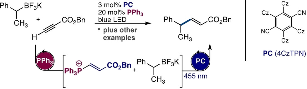 Radical Coupling Initiated by Organophosphine Addition to Ynoates