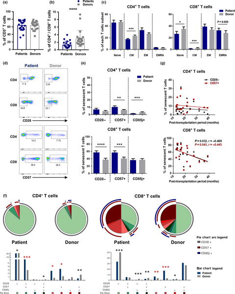 Immunosenescent characteristics of T cells in young patients following haploidentical haematopoietic stem cell transplantation from parental donors
