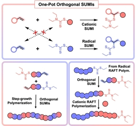 Orthogonal Radical and Cationic Single-Unit Monomer Insertions for Engineering Polymer Architectures