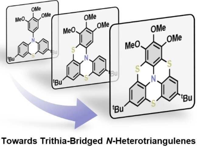 A Trithia-Bridged N-Heterotriangulene: The Hitherto Missing Electron Donor