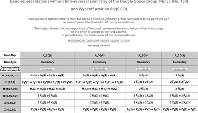 Double crystallographic groups and their representations on the Bilbao Crystallographic Server