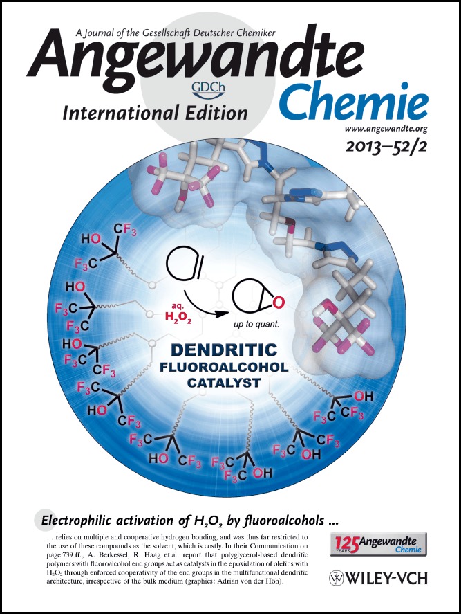 Inside Cover: Dendritic Fluoroalcohols as Catalysts for Alkene Epoxidation with Hydrogen Peroxide (Angew. Chem. Int. Ed. 2/2013)