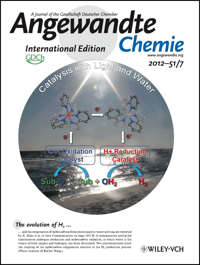 Inside Back Cover: Hydrogen Production Coupled to Hydrocarbon Oxygenation from Photocatalytic Water Splitting (Angew. Chem. Int. Ed. 7/2012)