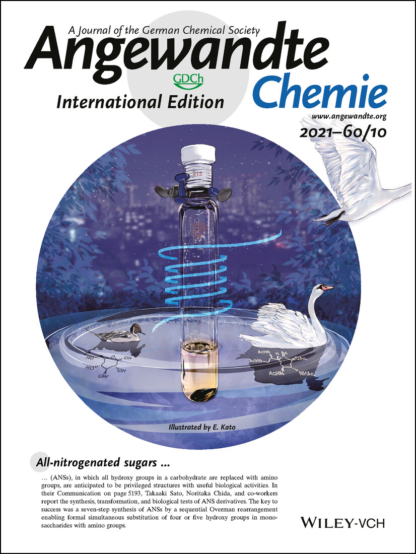 Inside Back Cover: Seven-Step Synthesis of All-Nitrogenated Sugar Derivatives Using Sequential Overman Rearrangements (Angew. Chem. Int. Ed. 10/2021) Volume 60 Issue 10, 2021