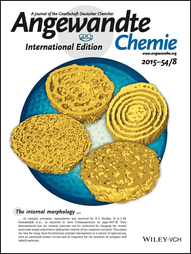 Back Cover: Controlling Internal Pore Sizes in Bicontinuous Polymeric Nanospheres (Angew. Chem. Int. Ed. 8/2015)