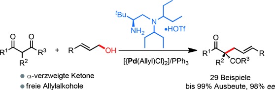 Chiral Primary Amine/Palladium Dual Catalysis for Asymmetric Allylic Alkylation of β-Ketocarbonyl Compounds with Allylic Alcohols