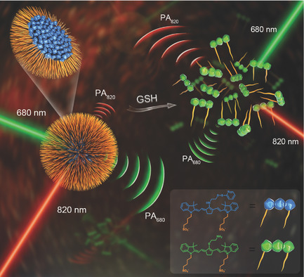 A Single Composition Architecture-Based Nanoprobe for Ratiometric Photoacoustic Imaging of Glutathione (GSH) in Living Mice
