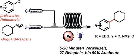 Visible-Light-Promoted Iron-Catalyzed C(sp2)–C(sp3) Kumada Cross-Coupling in Flow