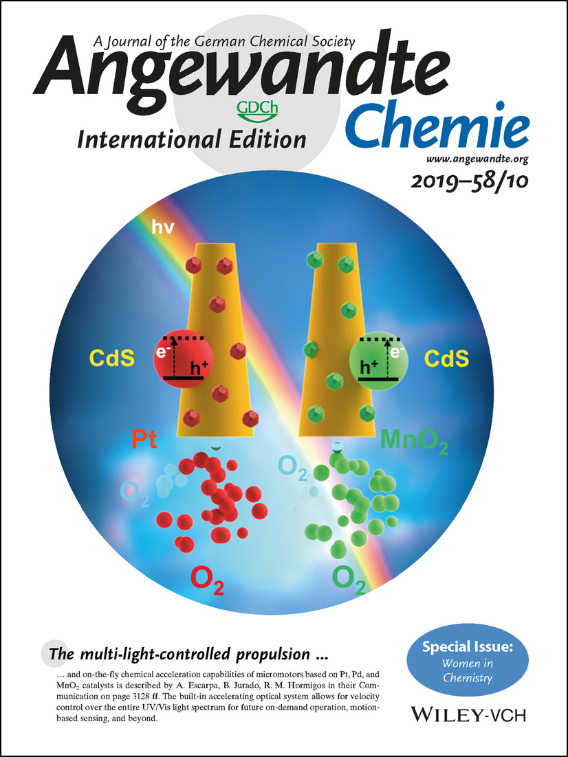Inside Back Cover: Multi-Light-Responsive Quantum Dot Sensitized Hybrid Micromotors with Dual-Mode Propulsion (Angew. Chem. Int. Ed. 10/2019) Volume 58 Issue 10, 2019