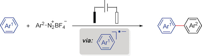 Electrochemical Arylation of Electron-Deficient Arenes through Reductive Activation